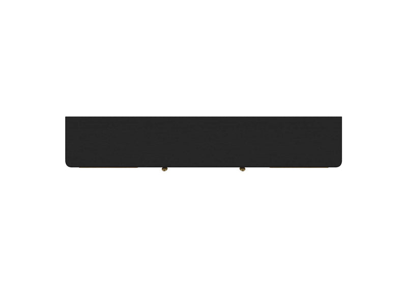 720263 Arini Rattan Cane 2-door TV Stand Media Console Black