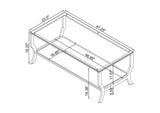 720338-S3 Saide 3-piece Glass Top Coffee and End Table Set Chrome