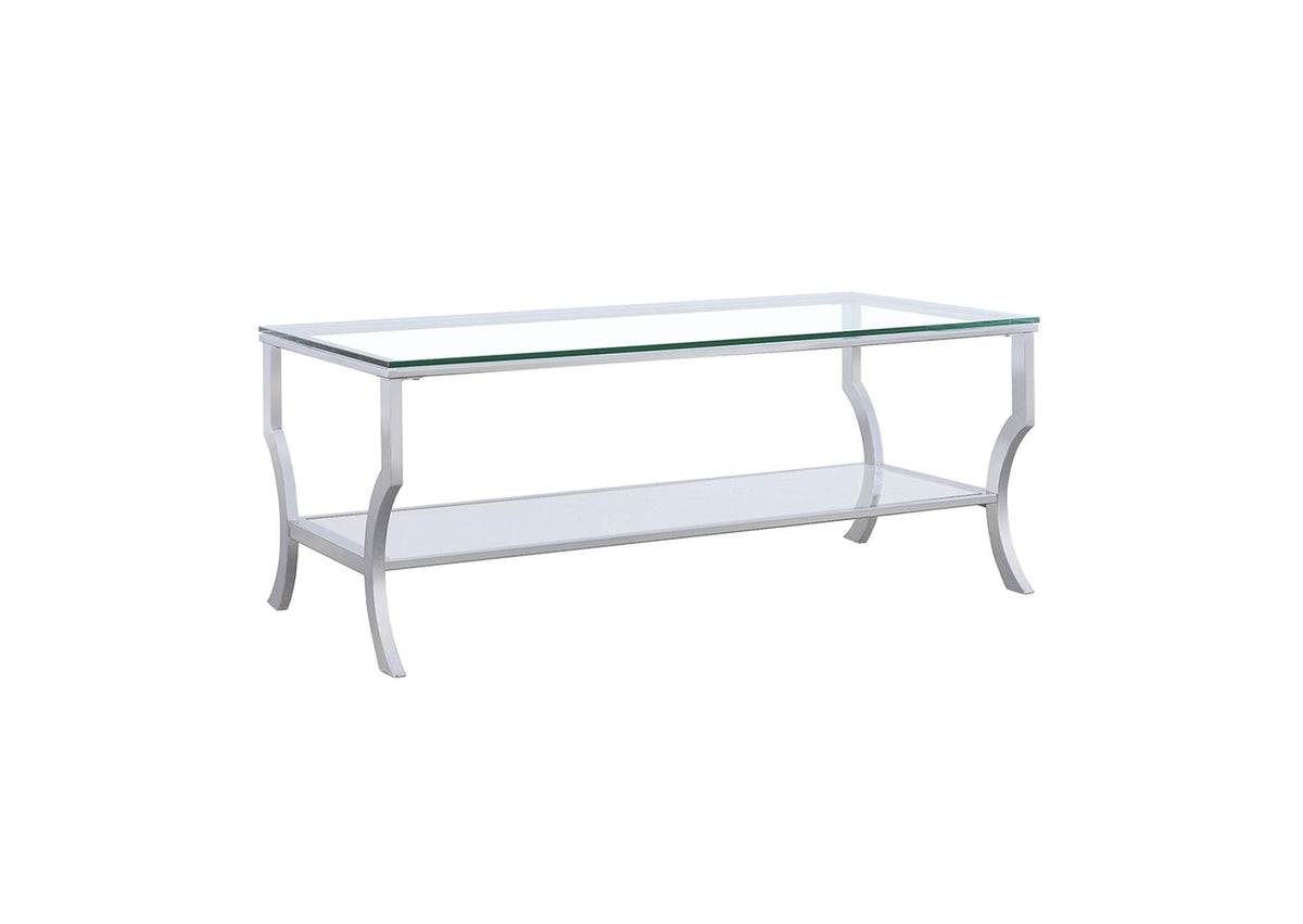 Saide Rectangular Glass Top Coffee Table Chrome