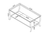 720338 Saide Rectangular Glass Top Coffee Table Chrome