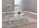 720498-S2 Lille 2-piece Glass Top Coffee And End Table Set Chrome