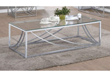 720498 Lille Rectangular Glass Top Coffee Table Chrome