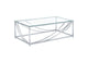 720498 Lille Rectangular Glass Top Coffee Table Chrome