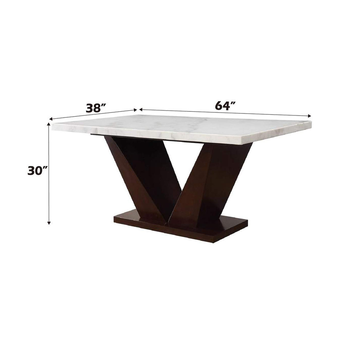 72120 Forbes Dining Table with Marble Top
