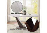 72120 Forbes Dining Table with Marble Top