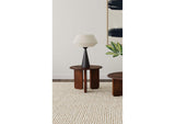 721997 Dale Round Solid Mango Wood Side End Table Brown
