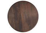 721997 Dale Round Solid Mango Wood Side End Table Brown