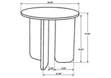 721997 Dale Round Solid Mango Wood Side End Table Brown