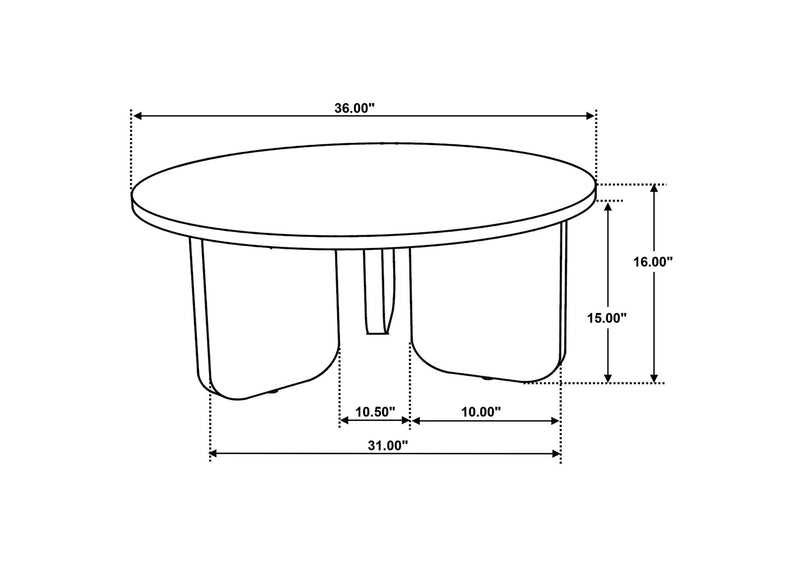 721998-S2 Dale 2-piece Solid Wood Coffee and End Table Set Brown