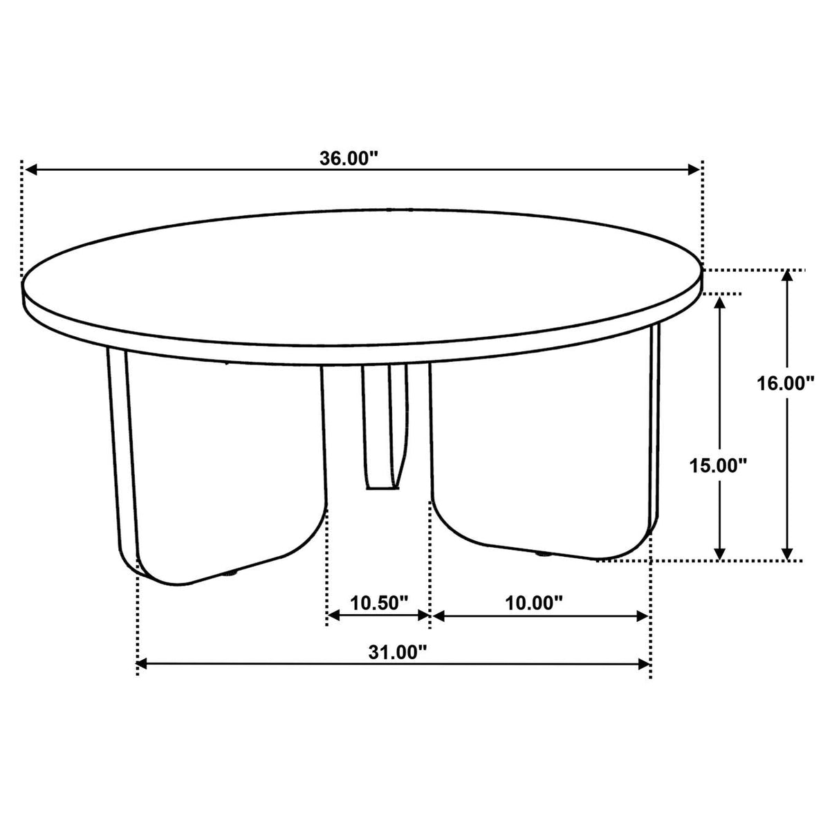 721998-S3 Dale 3-piece Solid Wood Coffee and End Table Set Brown