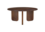 721998 Dale Round Solid Mango Wood Coffee Table Brown
