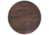721998 Dale Round Solid Mango Wood Coffee Table Brown