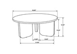 721998 Dale Round Solid Mango Wood Coffee Table Brown