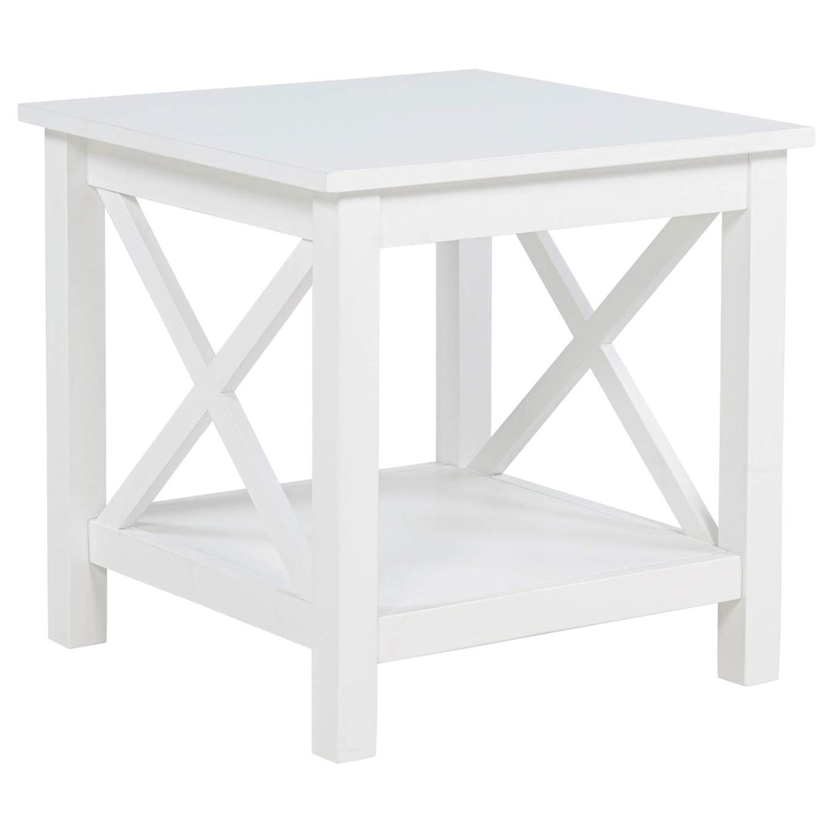 722088-S2 Skyview 2-piece Rectangular Lift Top Coffee Table Set White