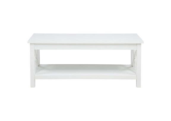 722088-S2 Skyview 2-piece Rectangular Lift Top Coffee Table Set White