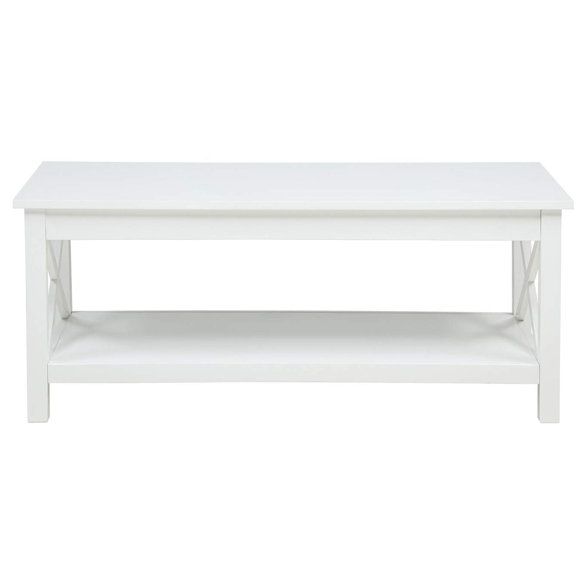 722088-S3 Skyview 3-piece Rectangular Lift Top Coffee Table Set White