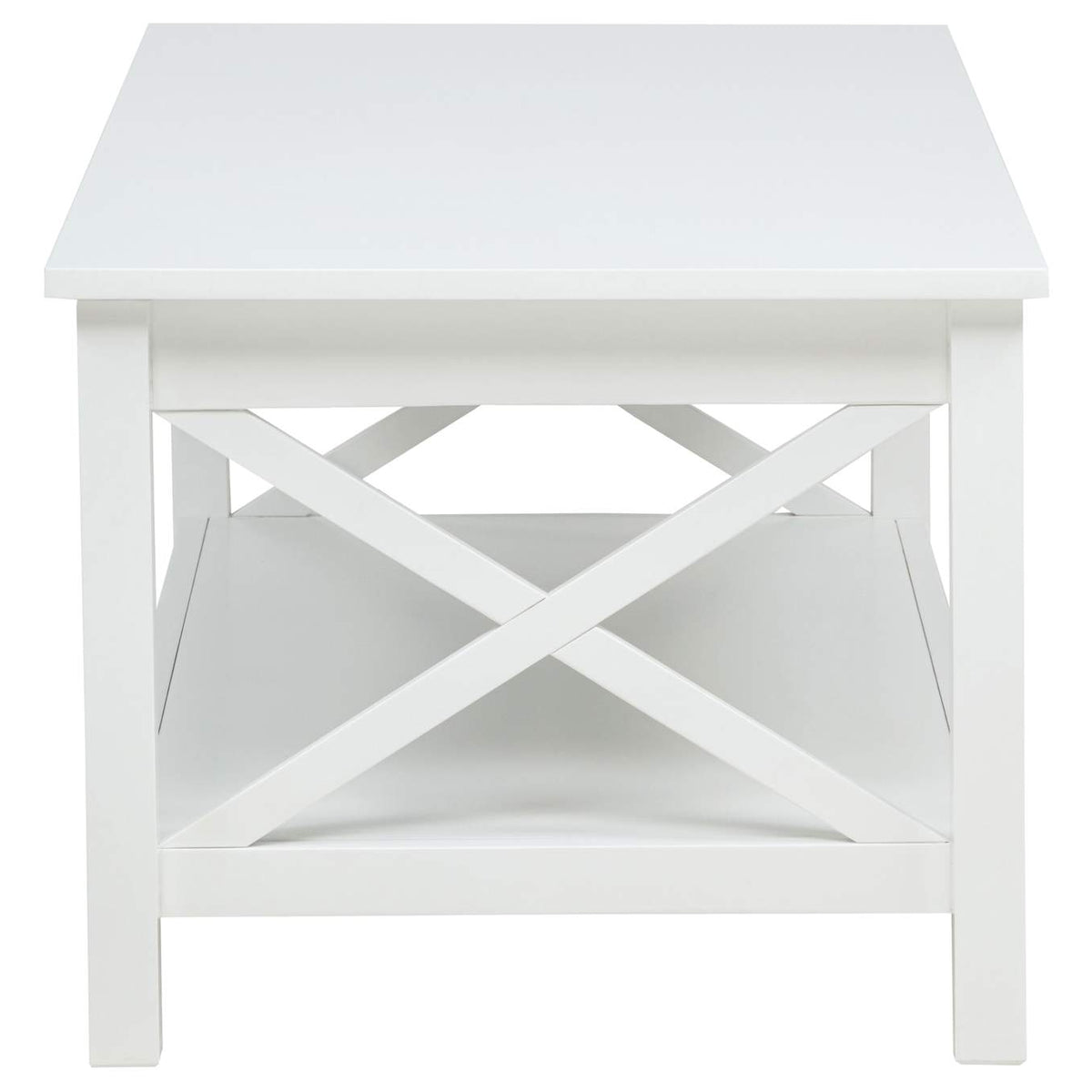 722088-S3 Skyview 3-piece Rectangular Lift Top Coffee Table Set White