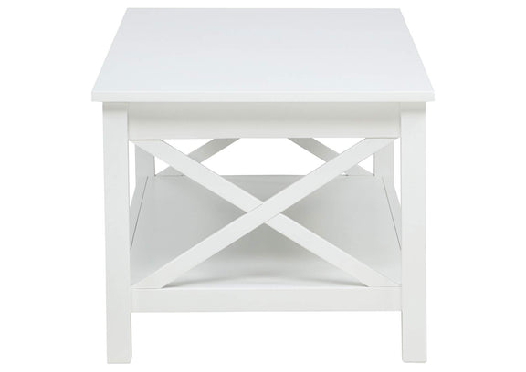 722088-S3 Skyview 3-piece Rectangular Lift Top Coffee Table Set White