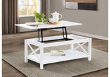 722088 Skyview 44-inch Rectangular Lift Top Coffee Table White