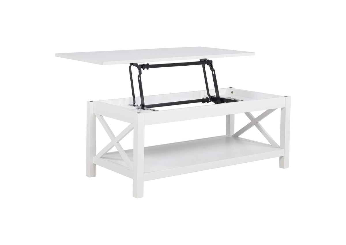 722088 Skyview 44-inch Rectangular Lift Top Coffee Table White