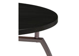 722208-S2 Dacre 2-piece Round Coffee and End Table Set Dark Charcoal