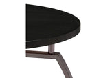722208 Dacre Round Engineered Wood Top Coffee Table Dark Charcoal