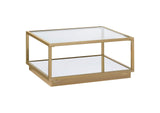 722660 Renee 2-piece Square Coffee Table Set Rose Brass