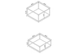 722660 Renee 2-piece Square Coffee Table Set Rose Brass