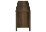 722823 Carey 79-inch TV Stand Fireplace Media Console Dark Pine