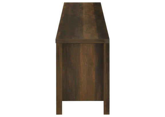 722823 Carey 79-inch TV Stand Fireplace Media Console Dark Pine
