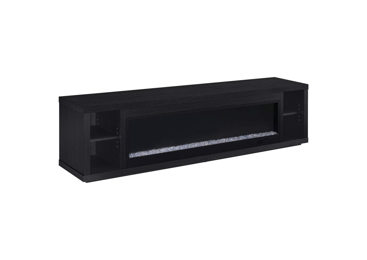722833 Deiter 79-inch TV Stand Fireplace Media Console Black
