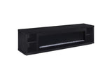 722833 Deiter 79-inch TV Stand Fireplace Media Console Black