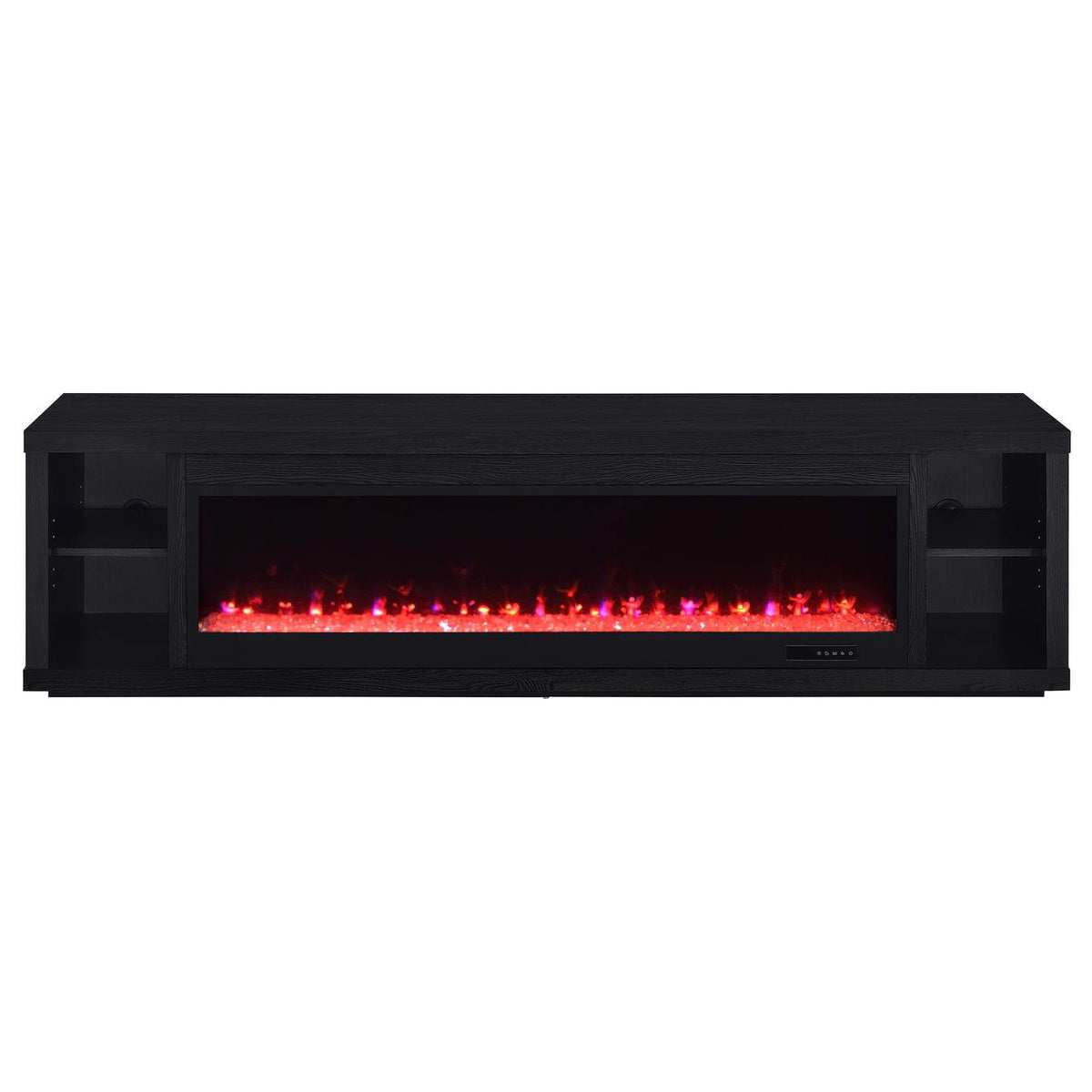 722833 Deiter 79-inch TV Stand Fireplace Media Console Black