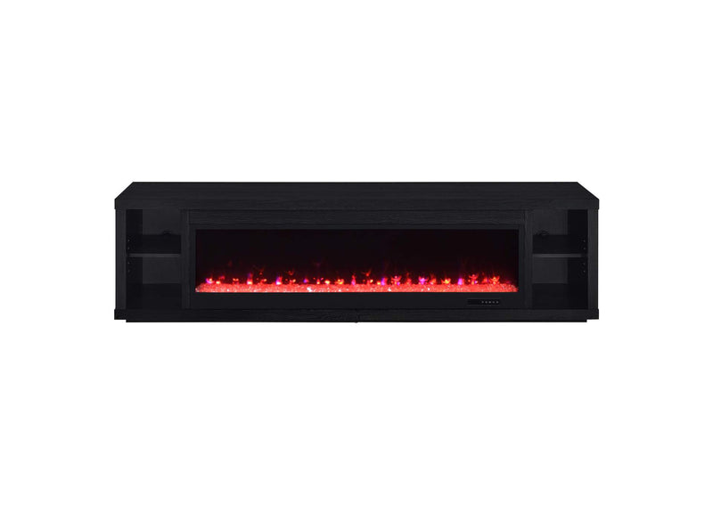 722833 Deiter 79-inch TV Stand Fireplace Media Console Black