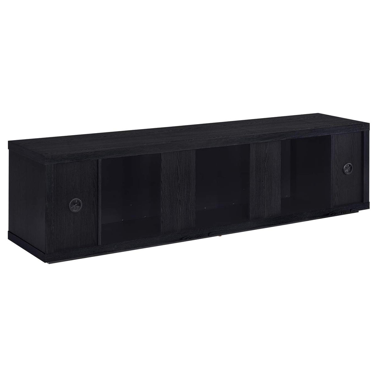 722833 Deiter 79-inch TV Stand Fireplace Media Console Black