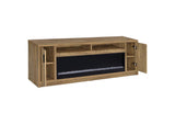 722843 Eddy 79-inch 2-door TV Stand Fireplace Media Console Mango
