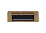 722843 Eddy 79-inch 2-door TV Stand Fireplace Media Console Mango