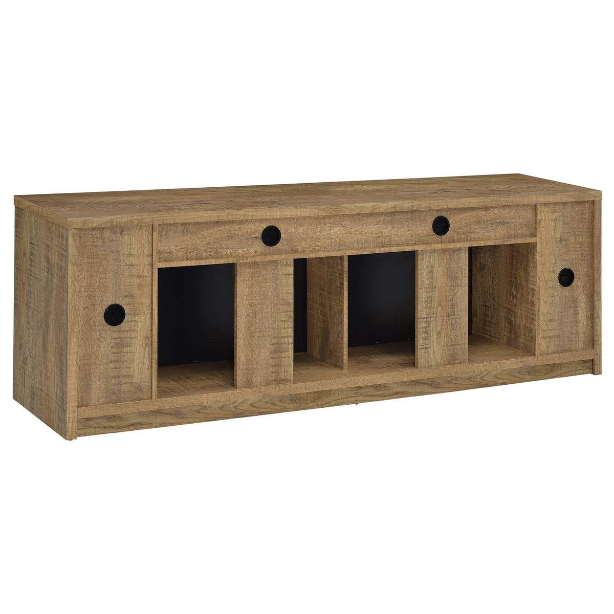722843 Eddy 79-inch 2-door TV Stand Fireplace Media Console Mango