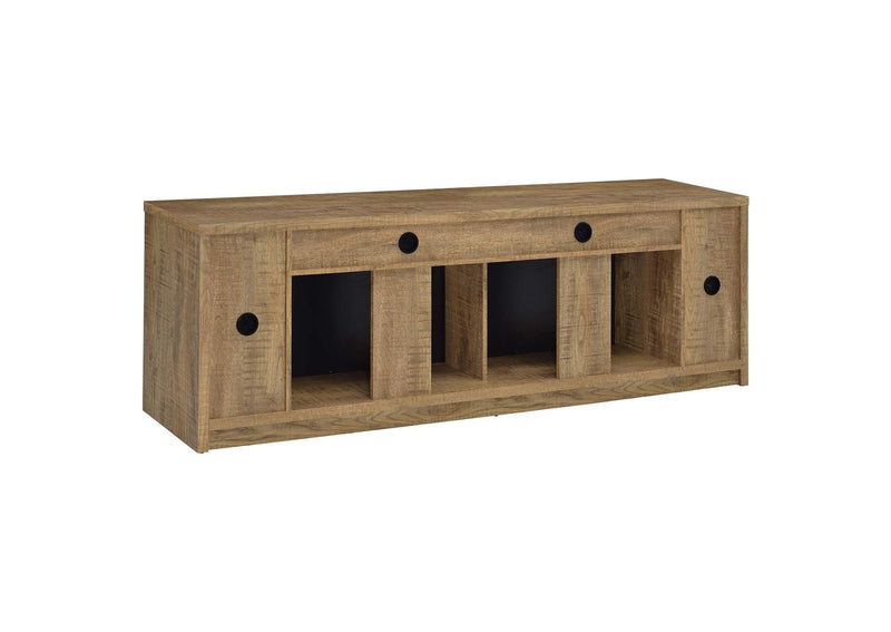 722843 Eddy 79-inch 2-door TV Stand Fireplace Media Console Mango