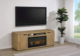722852 Fuller 60-inch 2-door TV Stand Fireplace Media Console Mango