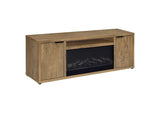 722852 Fuller 60-inch 2-door TV Stand Fireplace Media Console Mango