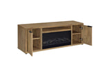 722852 Fuller 60-inch 2-door TV Stand Fireplace Media Console Mango