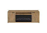 722852 Fuller 60-inch 2-door TV Stand Fireplace Media Console Mango