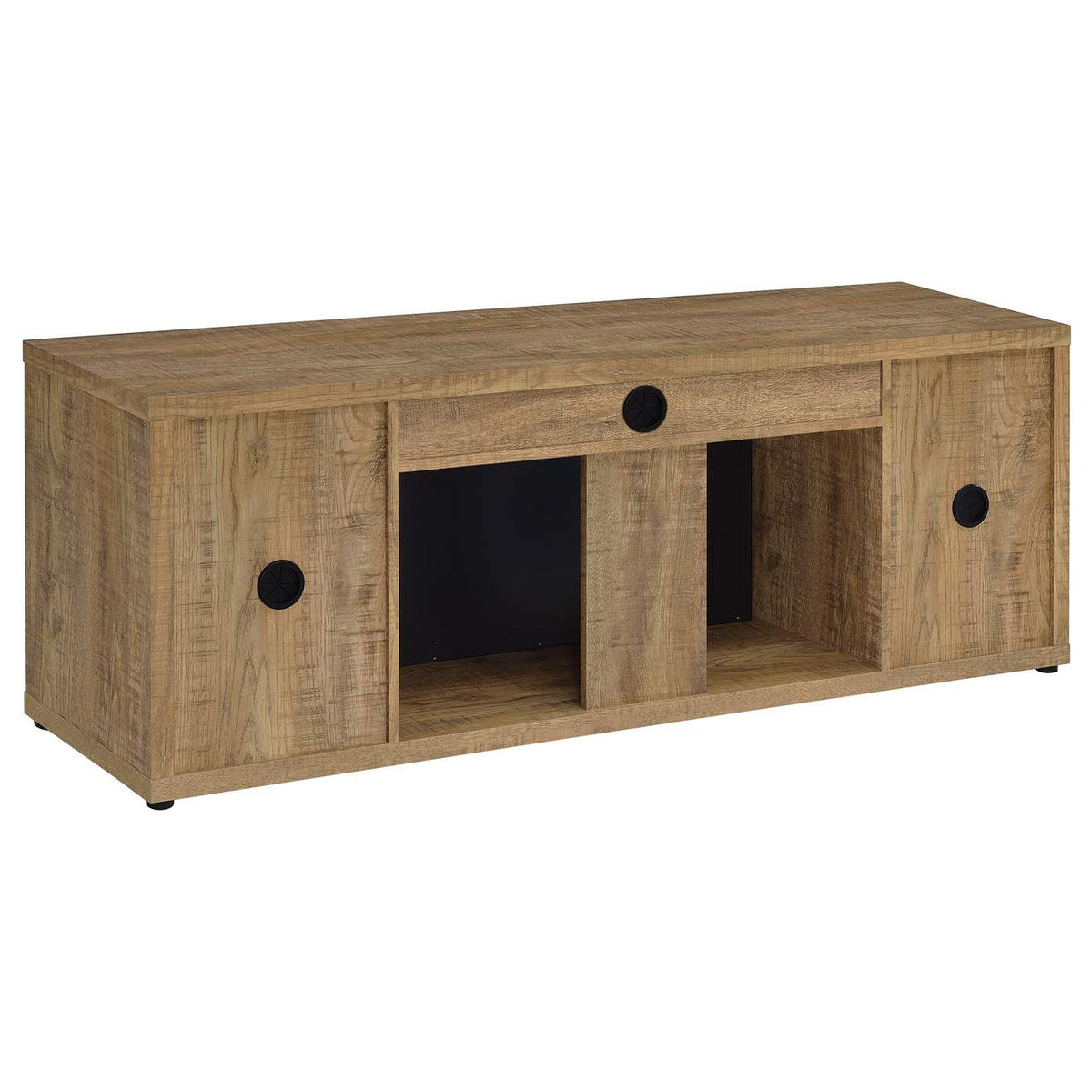 722852 Fuller 60-inch 2-door TV Stand Fireplace Media Console Mango