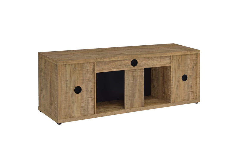 722852 Fuller 60-inch 2-door TV Stand Fireplace Media Console Mango
