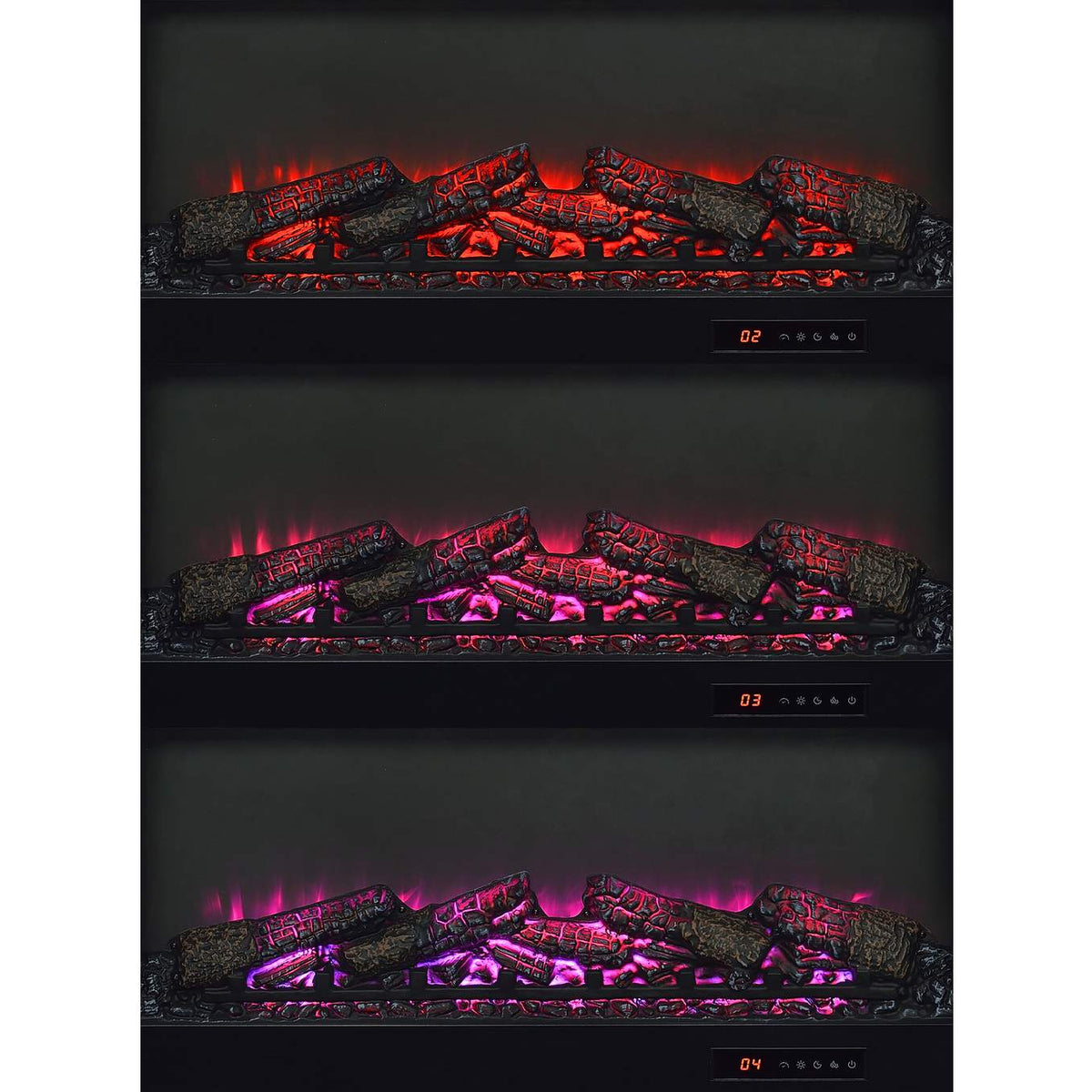 722852 Fuller 60-inch 2-door TV Stand Fireplace Media Console Mango