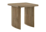 722857 Adina Square Wood Side End Table Distressed Light Brown