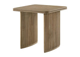 722857 Adina Square Wood Side End Table Distressed Light Brown