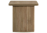 722857 Adina Square Wood Side End Table Distressed Light Brown