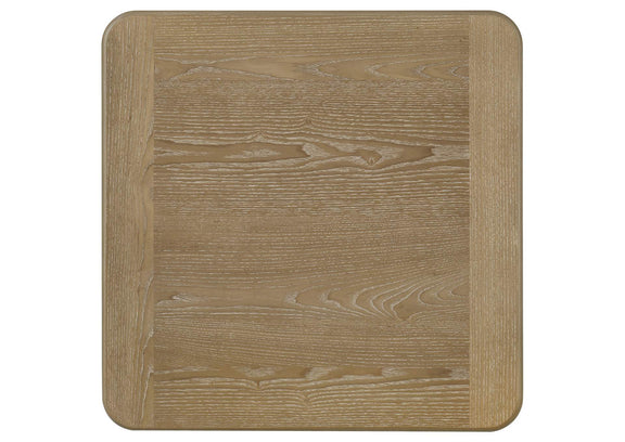 722857 Adina Square Wood Side End Table Distressed Light Brown